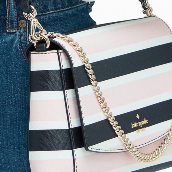 kate spade Handbags - NEW Kate Spade Greer Laurel Way Celebration Stripe Black Multi Bag Purse